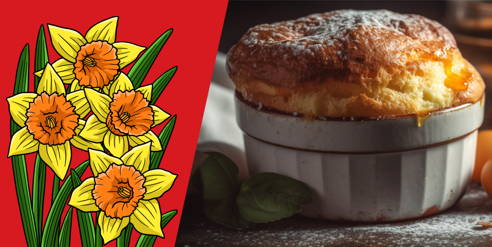 Welsh rarebit souffle