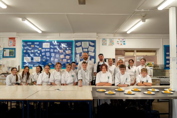 Welshpool High School students with their finished dishes.